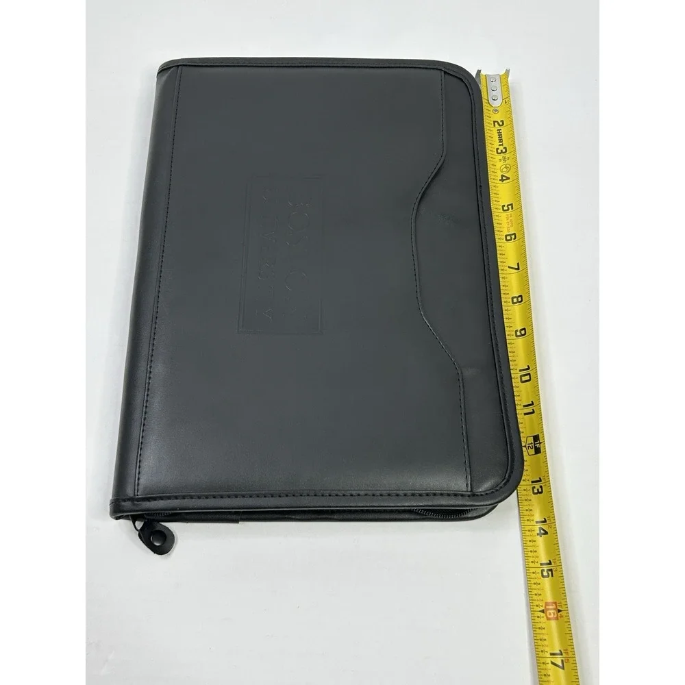 Portfolio Boston University Black Embossed Front Organizational Pockets